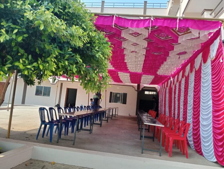 Water Park, Rooms & Function Hall near Boyakonda, Madanapalle Shamiana in the VK Residency courtyard